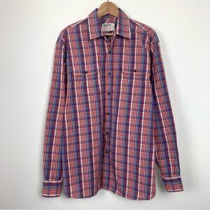 Vintage Y2K Wrangler Jeans Co. Plaid Western Button Up Shirt